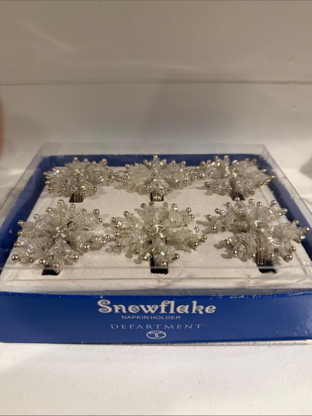 Department 56 Vintage Silver Snowflake Napkin Rings - Set of 6